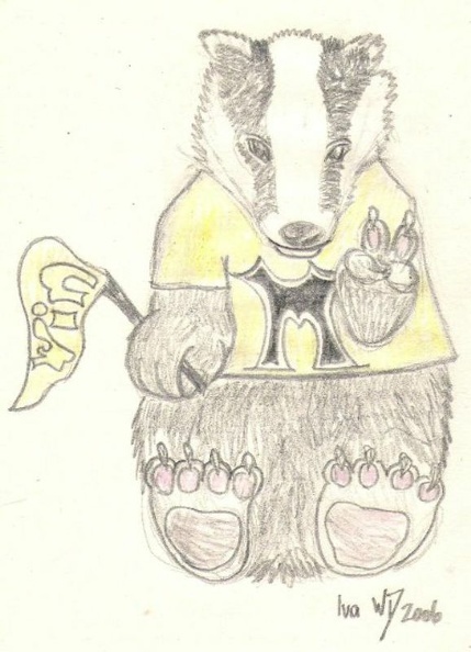 Famfrpálový maskot: jezevec
