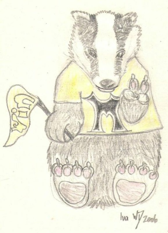 Famfrpálový maskot: jezevec