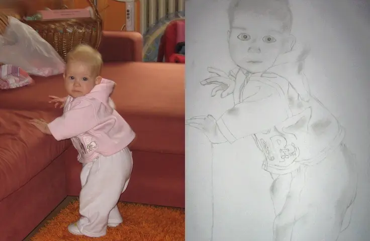 Bára (s fotkou, kterou jsem měla jako předlohu)