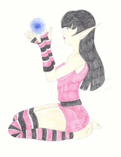 Elf with magic marble