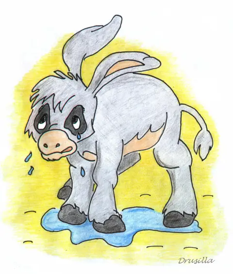 Smutný oslík