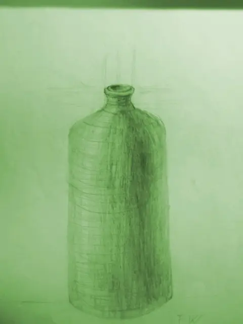 Zelená váza na dně jezera