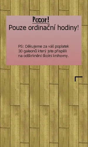 Hrůzostrašné dveře u ošetřovny:D